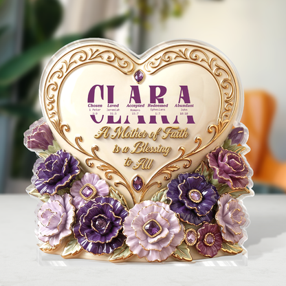 A Mother Of Faith Is A Blessing To All | Personalized Custom Shaped Acrylic Plaque