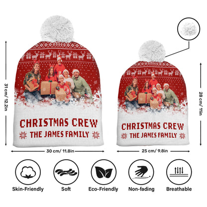 Christmas Crew Bobble | Personalized Bobble Beanie Hat JSBBHPL2532L