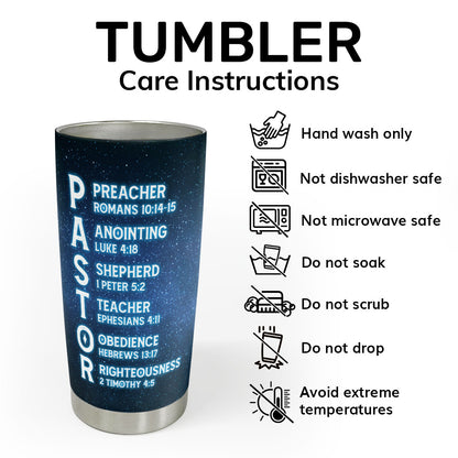 Pastor Man Of God | Personalized Stainless Steel Tumbler