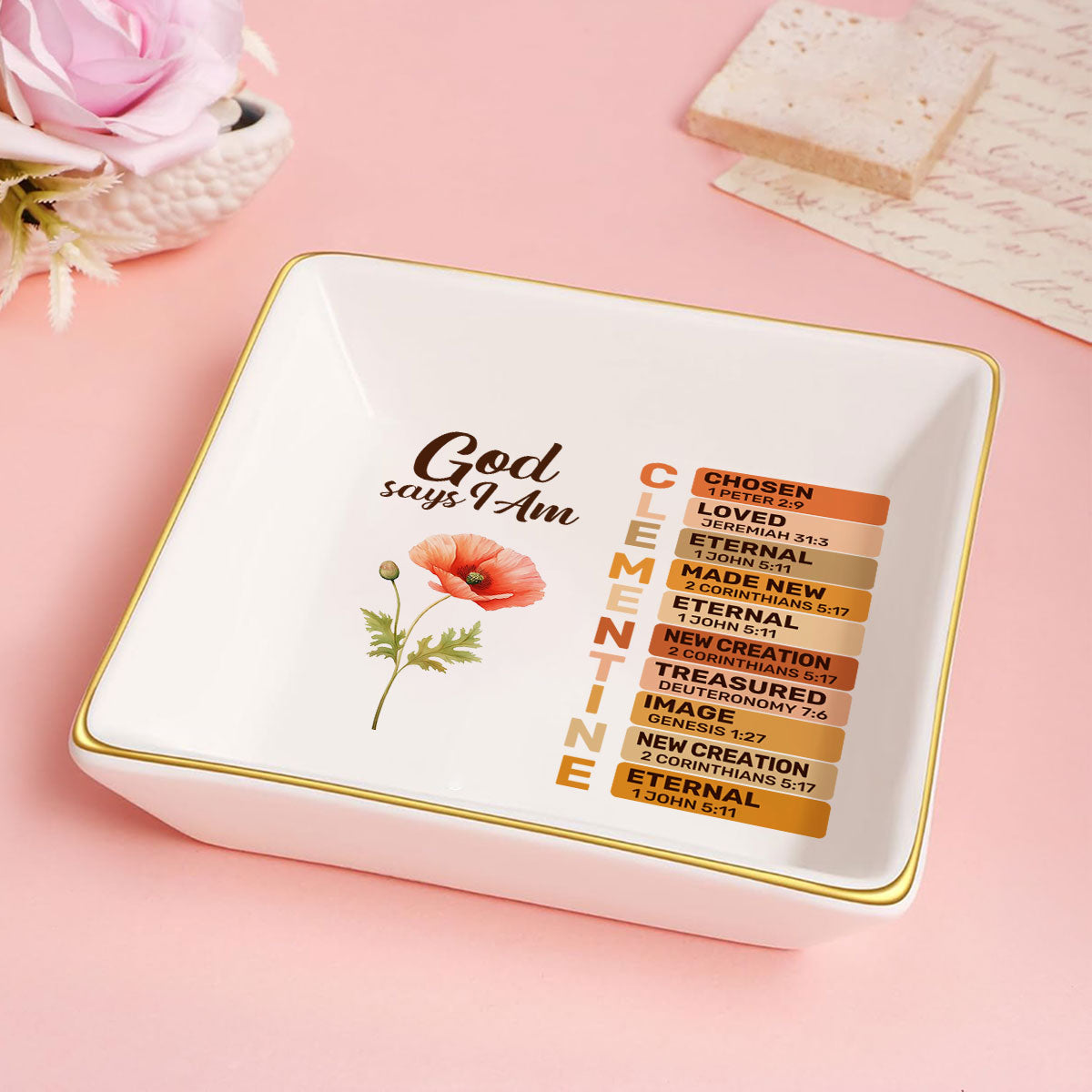 What God Says About You | Personalized Jewelry Dish JSJDPH1986D