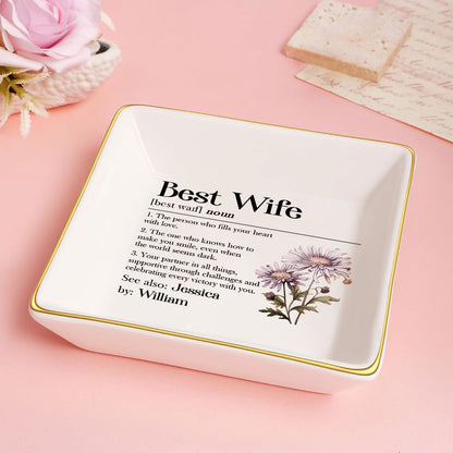 Best Wife Definition | Personalized Jewelry Dish