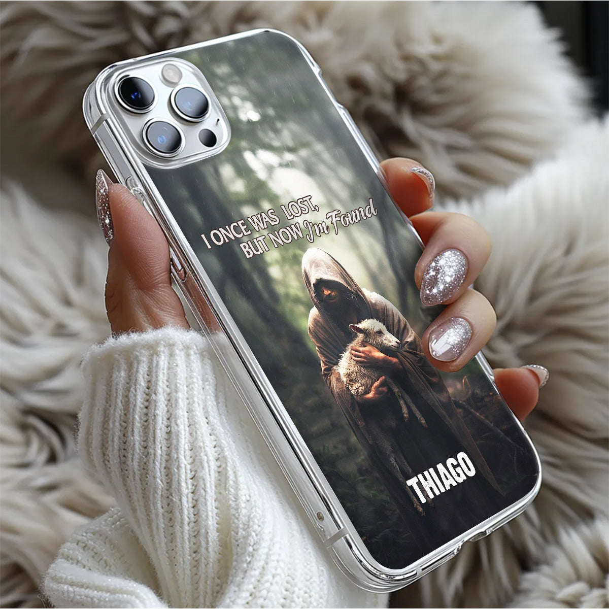 I Once Was Lost But Now I'm Found | Personalized Clear Silicone Phone Case
