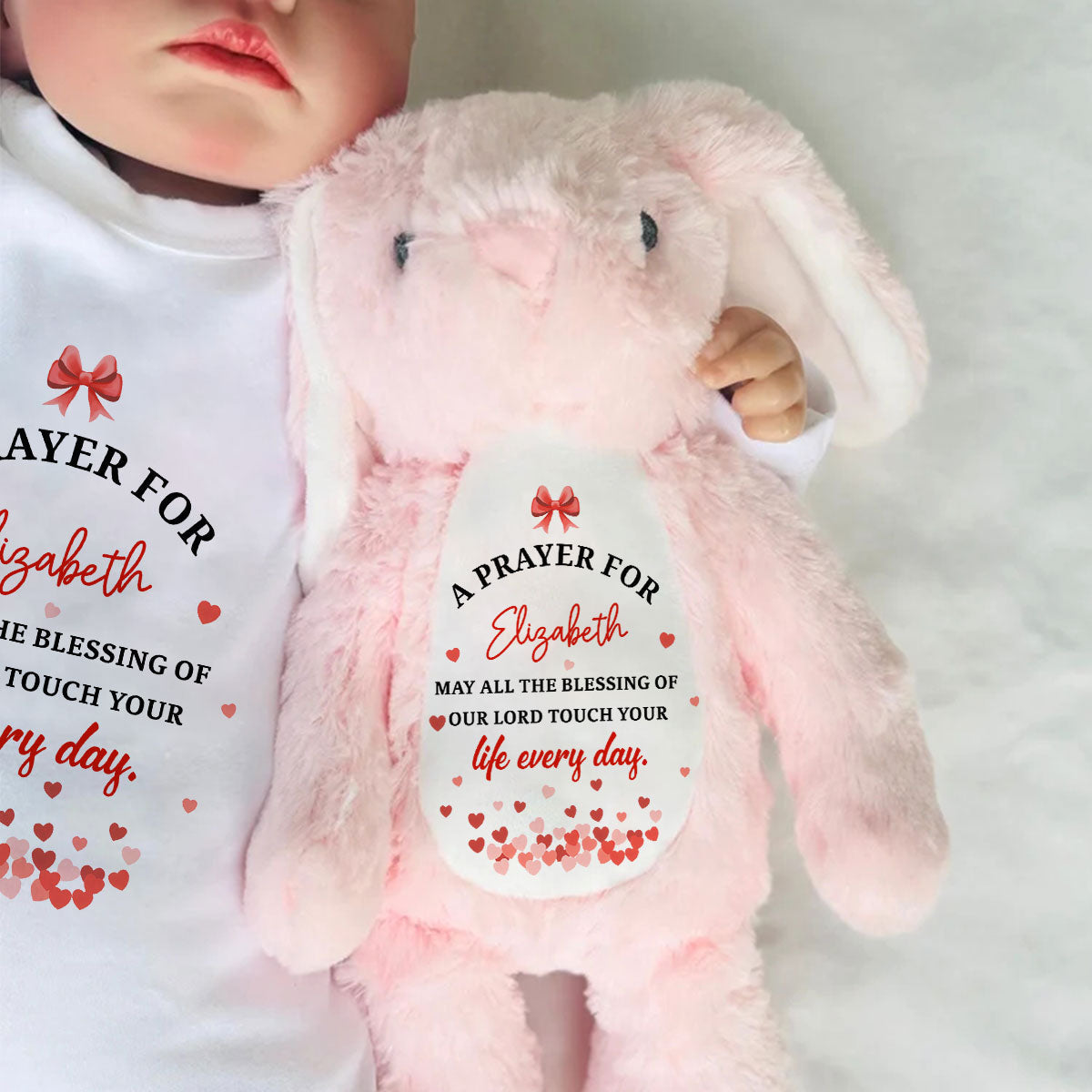 A Prayer For My Baby | Personalized Stuffed Bunny