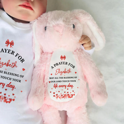 A Prayer For My Baby | Personalized Stuffed Bunny