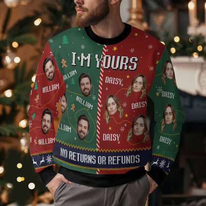I'm Yours No Returns Or Refunds | Personalized Wool Sweater JSWSWPL2166M