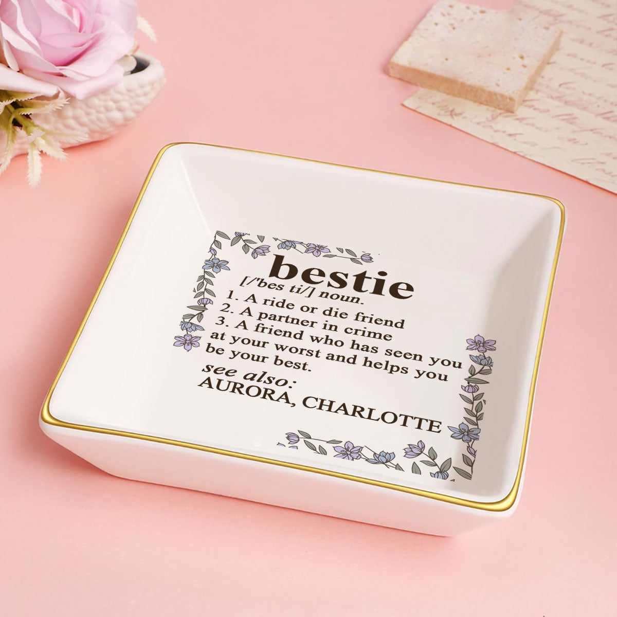 Bestie Definition | Personalized Jewelry Dish