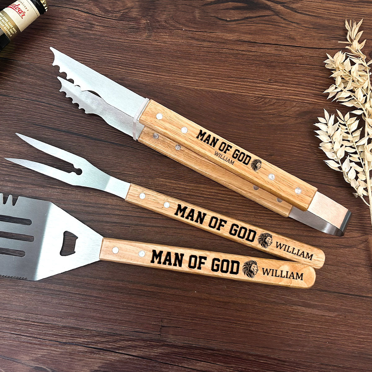 Man Of God | Personalized BBQ Spatula Or Tool Set