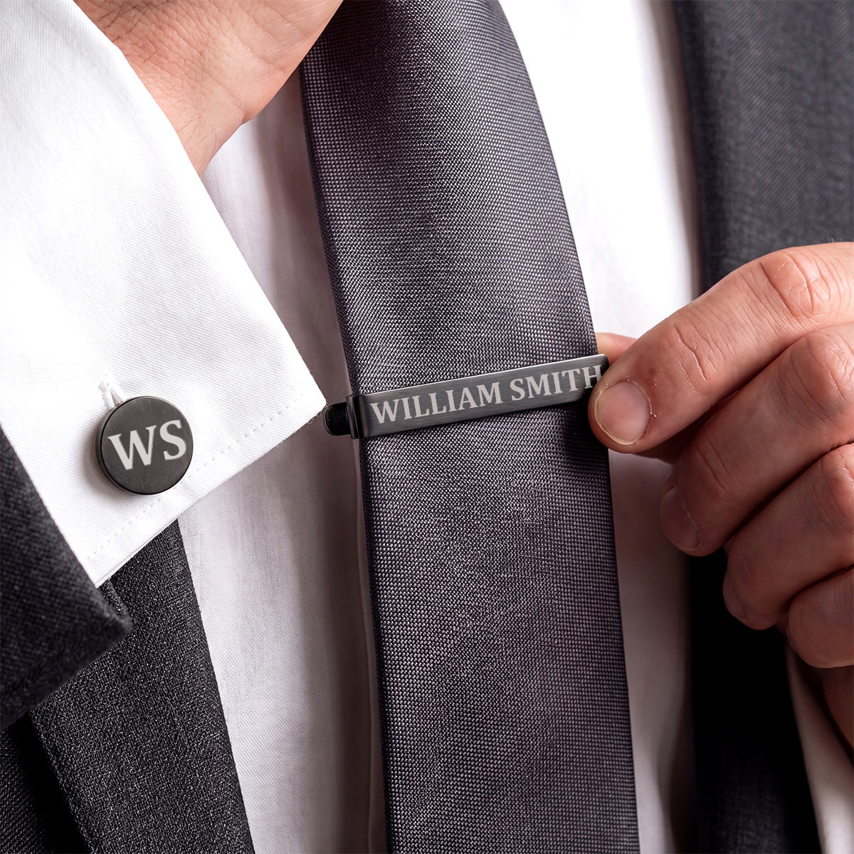 Man Of God | Personalized Tie Clip & Cufflinks Set