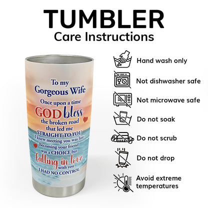 To My Gorgeous Wife | Personalized Stainless Steel Tumbler