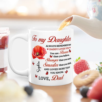 To My Daughter  | Personalized Ceramic Coffee Mug