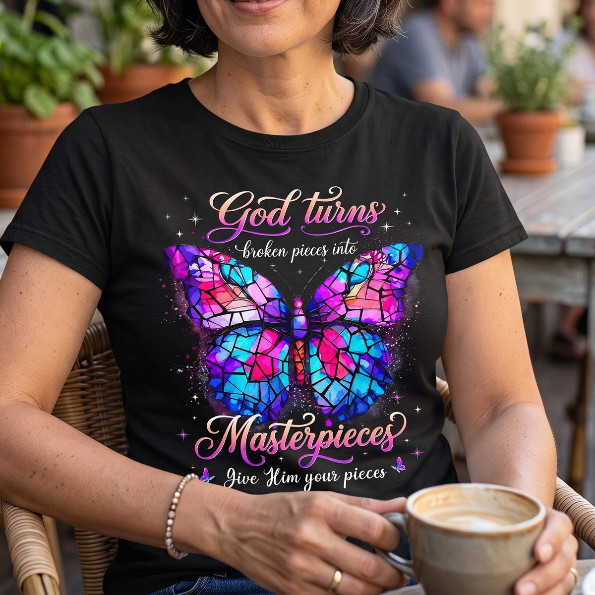 Broken Pieces Into God’s Masterpiece |  2D Unisex T-shirt