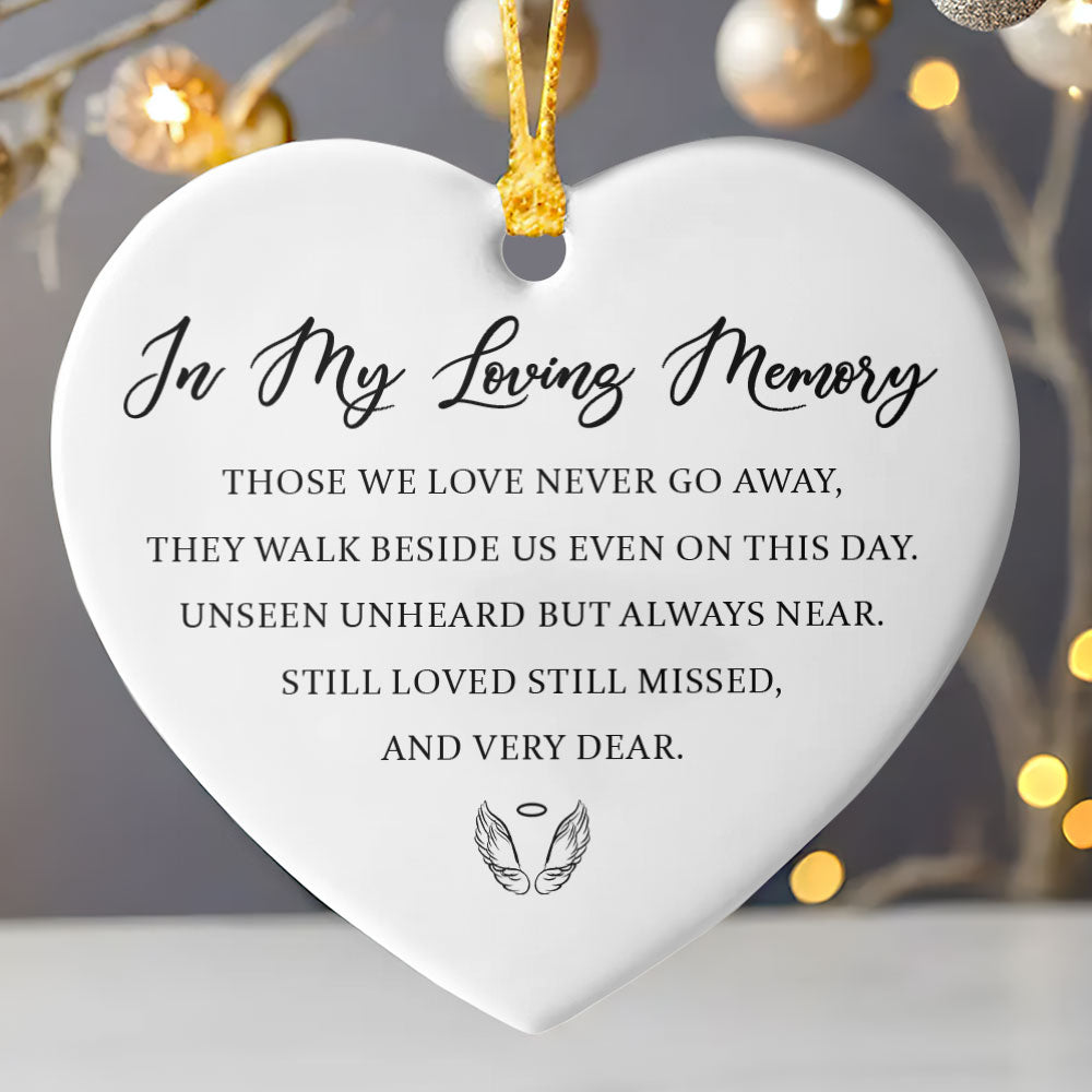 Heart Shape In Loving Memory Gift For Loved One - In My Loving Memory - Personalized Heart Shaped ...