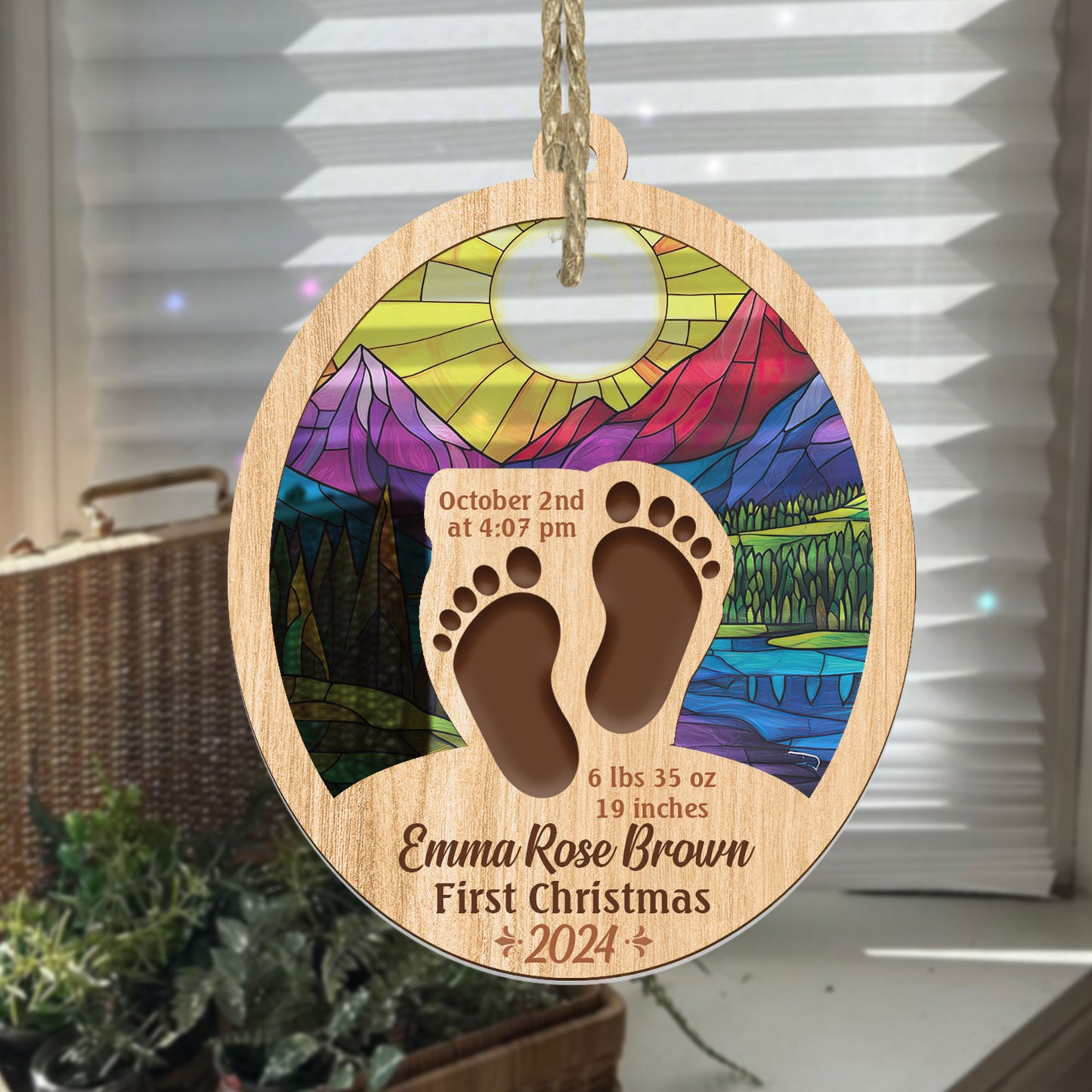 Baby's First Christmas | Personalized Suncatcher Ornament JSSUNOHLHA1449TA