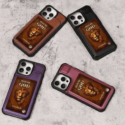 Man Of God | Personalized Leather Flip Wallet Phone Case