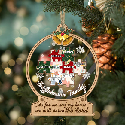 As For Me And My House | Personalized Wood & Acrylic Ornament JSWAOHLPA1674TA