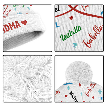 Blessed To Be Called Grandma  | Personalized Bobble Beanie Hat