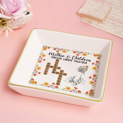 Mother And Child Forever Linked Together | Personalized Jewelry Dish