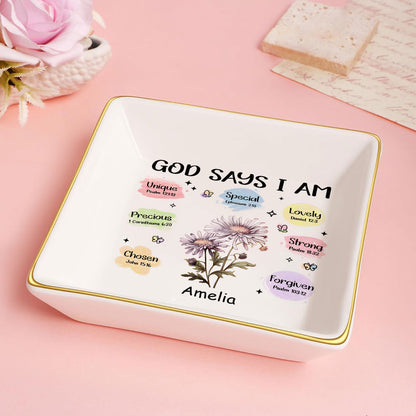 God Says You Are Chosen | Personalized Jewelry Dish