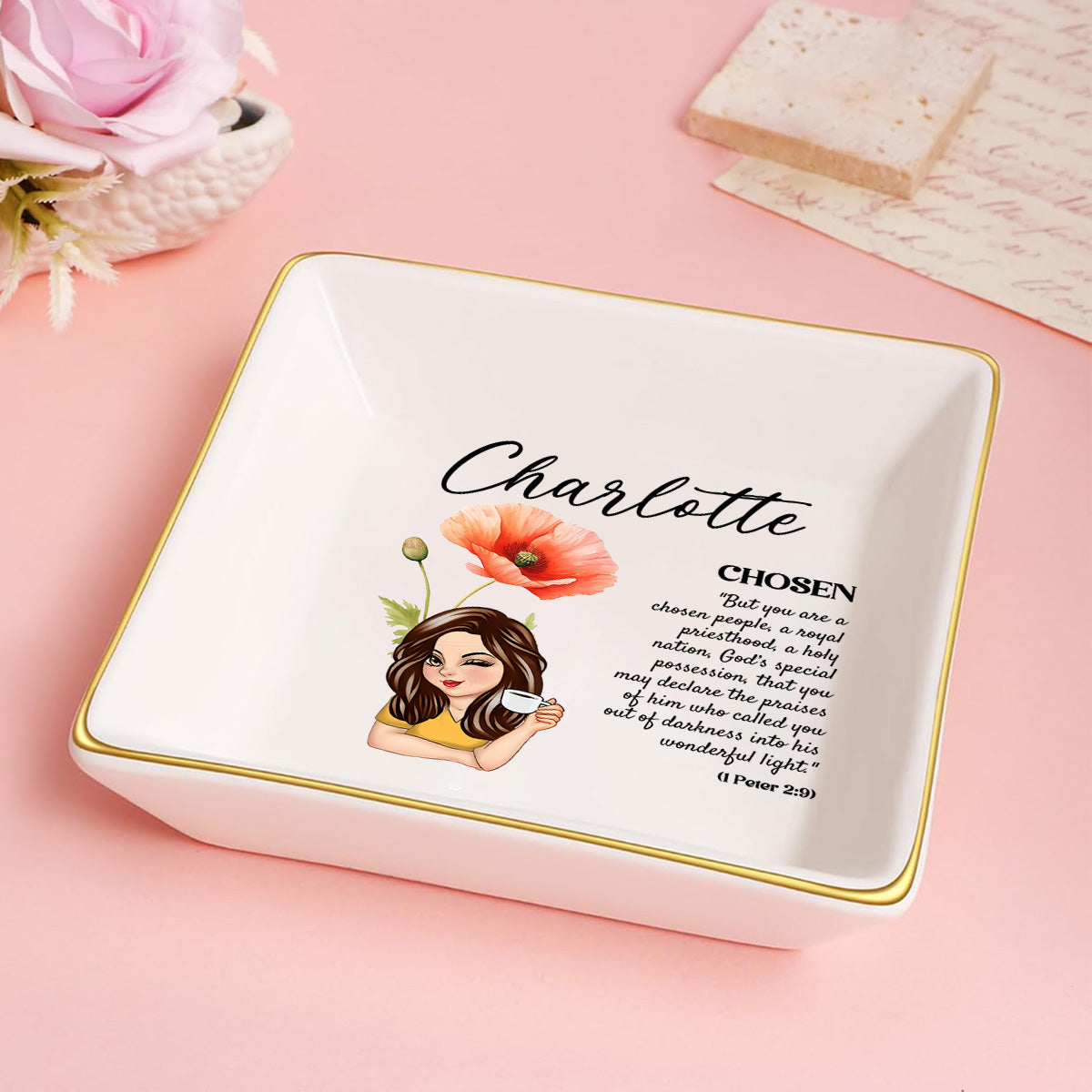 Meaning Of Your Name | Personalized Jewelry Dish JSJDPTN1833M