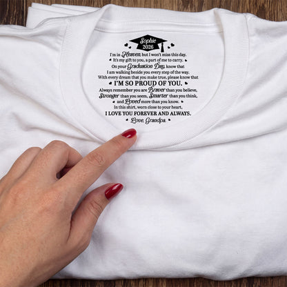 I’m In Heaven But I Won't Miss This Day | Personalized Shirt With Design Inner Neck