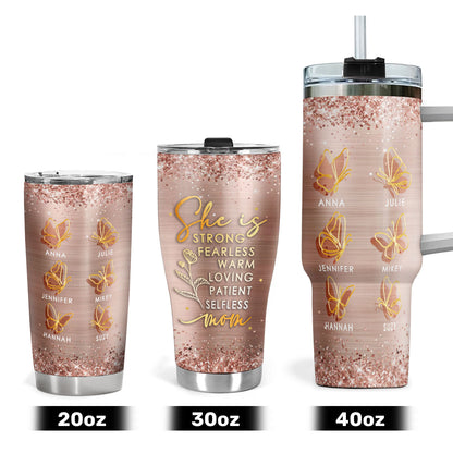 She Is Mom | Personalized Stainless Steel Tumbler SSTHA05