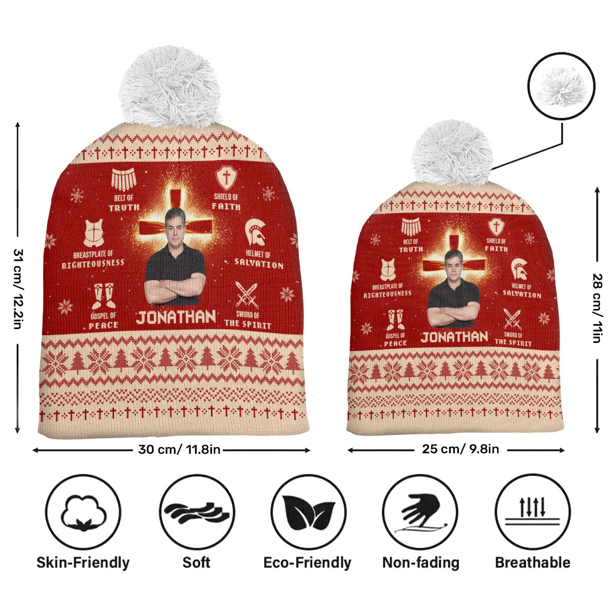 Armor Of God | Personalized Bobble Beanie Hat JSBBHPL2530D