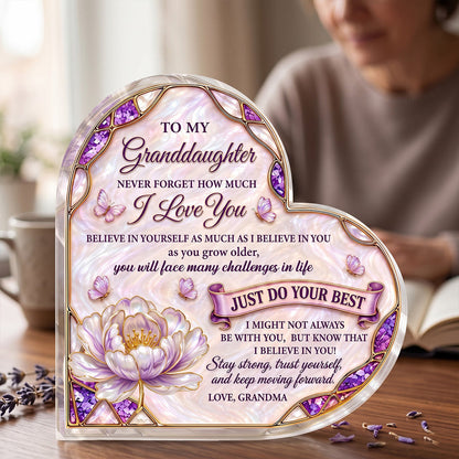 To My Daughter My Granddaughter My Little Girl | Personalized Custom Shaped Acrylic Plaque