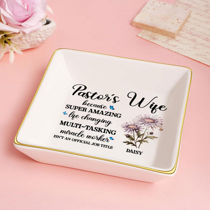 Pastor's Wife Isn't An Official Job Title | Personalized Jewelry Dish