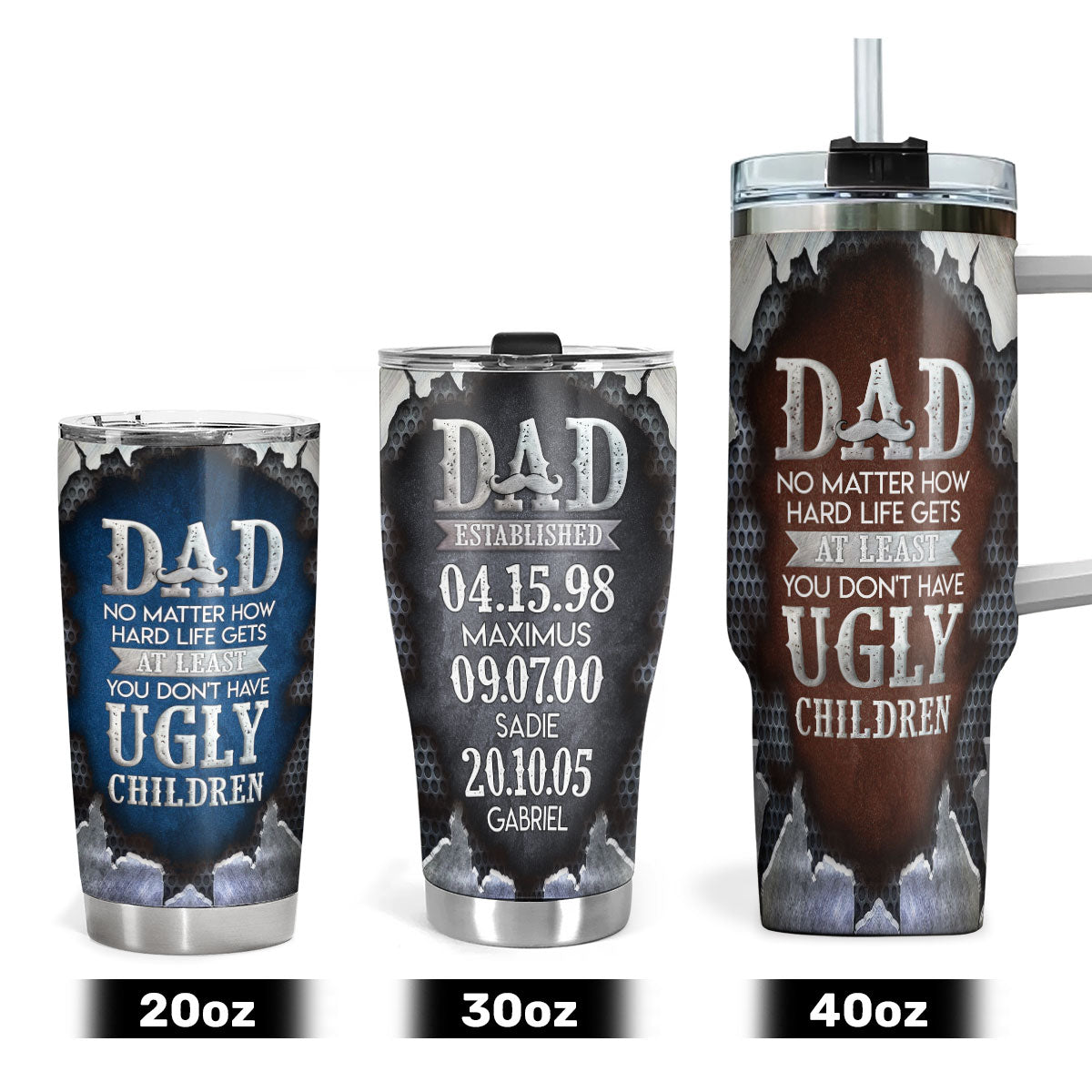 Dad Established | Personalized Stainless Steel Tumbler JSSSTN18