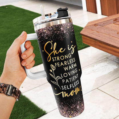 She Is Mom | Personalized Stainless Steel Tumbler SSTHA05