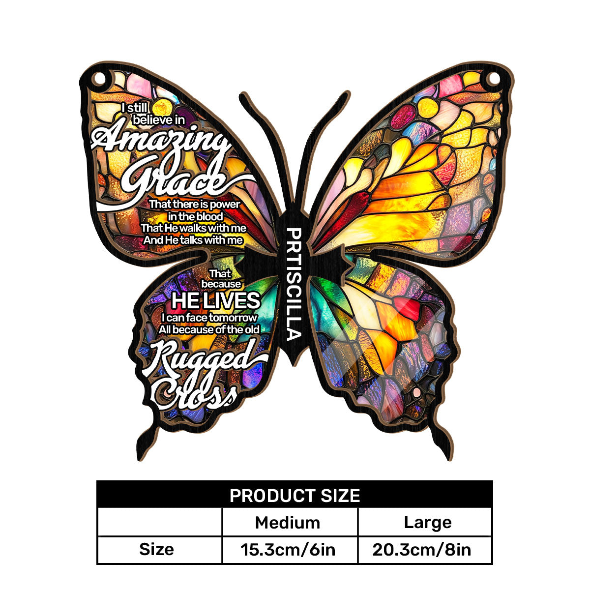 Amazing Grace | Personalized Window Hanging Suncatcher JSWHSCPH1488L