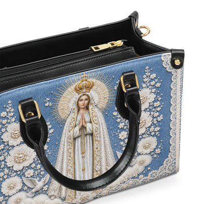 Our Lady Of Fátima In Bloom |  Leather Handbag