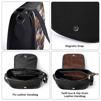 God Says I Am - Personalized Leather Saddle Bag LSBNUHN681