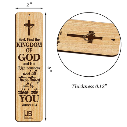 Special Personalized Wooden Bookmarks - Seek First The Kingdom Of God MH05