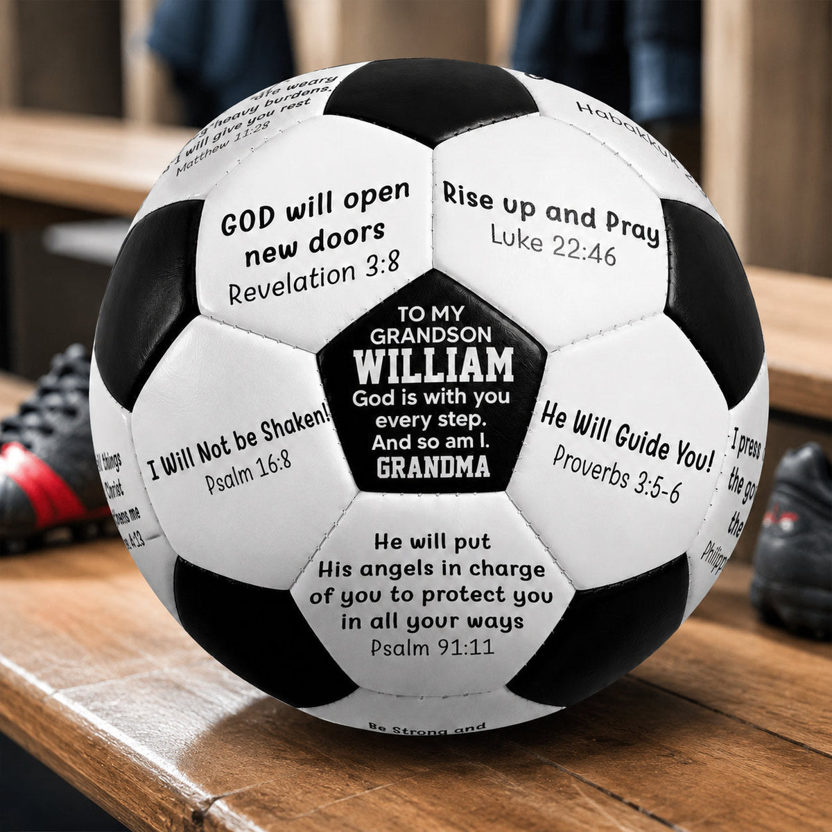 Rise Up, Pray And Play | Personalized Soccer Ball