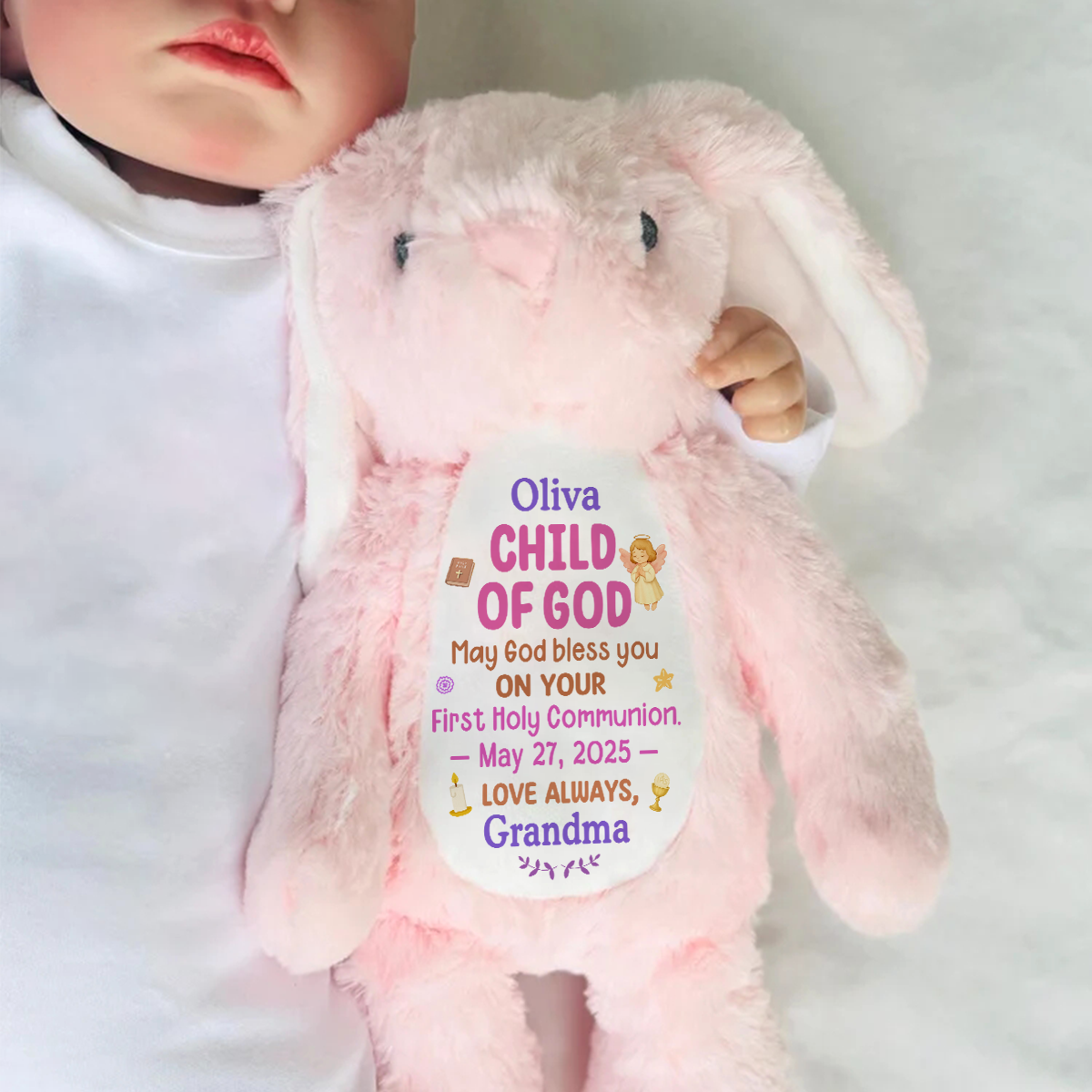 Chid Of God | Personalized Stuffed Bunny