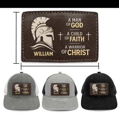 A Man Of God | Personalized Leather Patch Hat