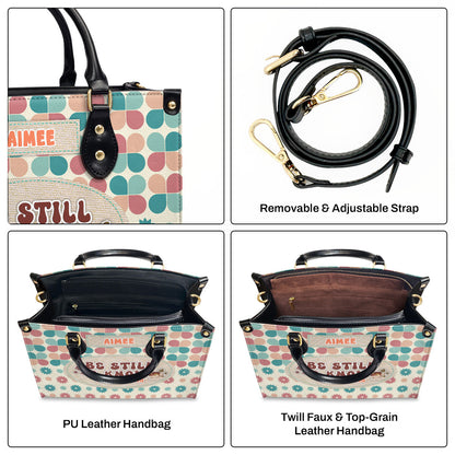 Be Still And Know | Personalized Leather Handbag JSLHBPPA947TA