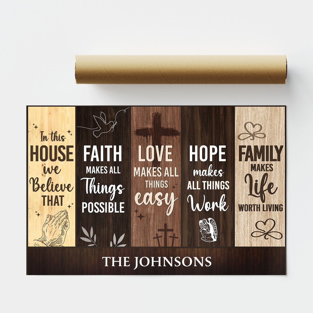 In This House We Believe That - Personalized Poster JSPTHLPA1773TA