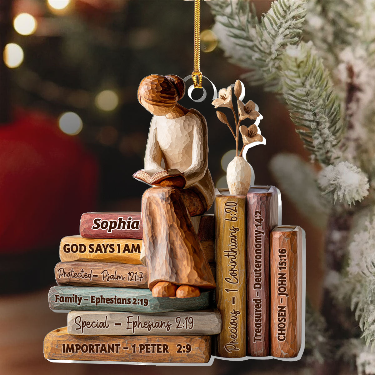 God Says I Am | Personalized 1-Layer Acrylic Ornament