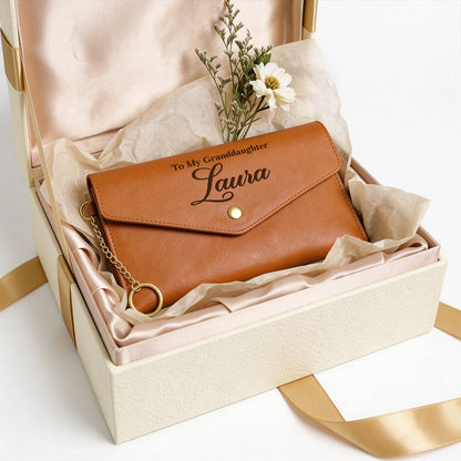 May The Lord Bless You | Personalized Leather Envelope Wallet