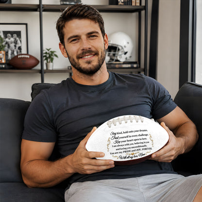 To My Grandson Never Forget I Love You | Personalized Football