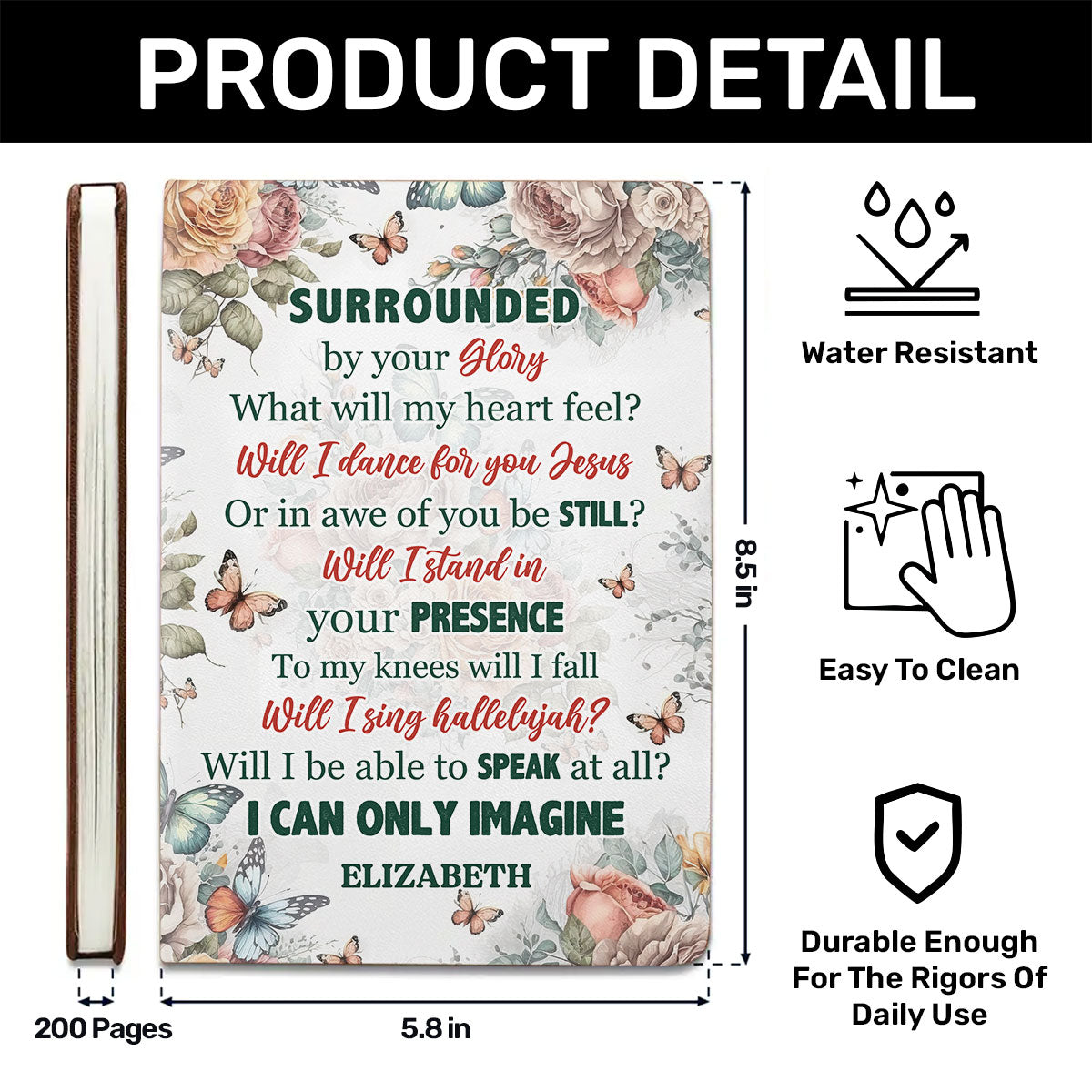 I Can Only Imagine | Personalized Leather Cover Notebook