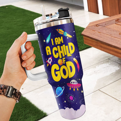 I Am A Child Of God | Personalized Stainless Steel Tumbler For Kids JSSSTH882