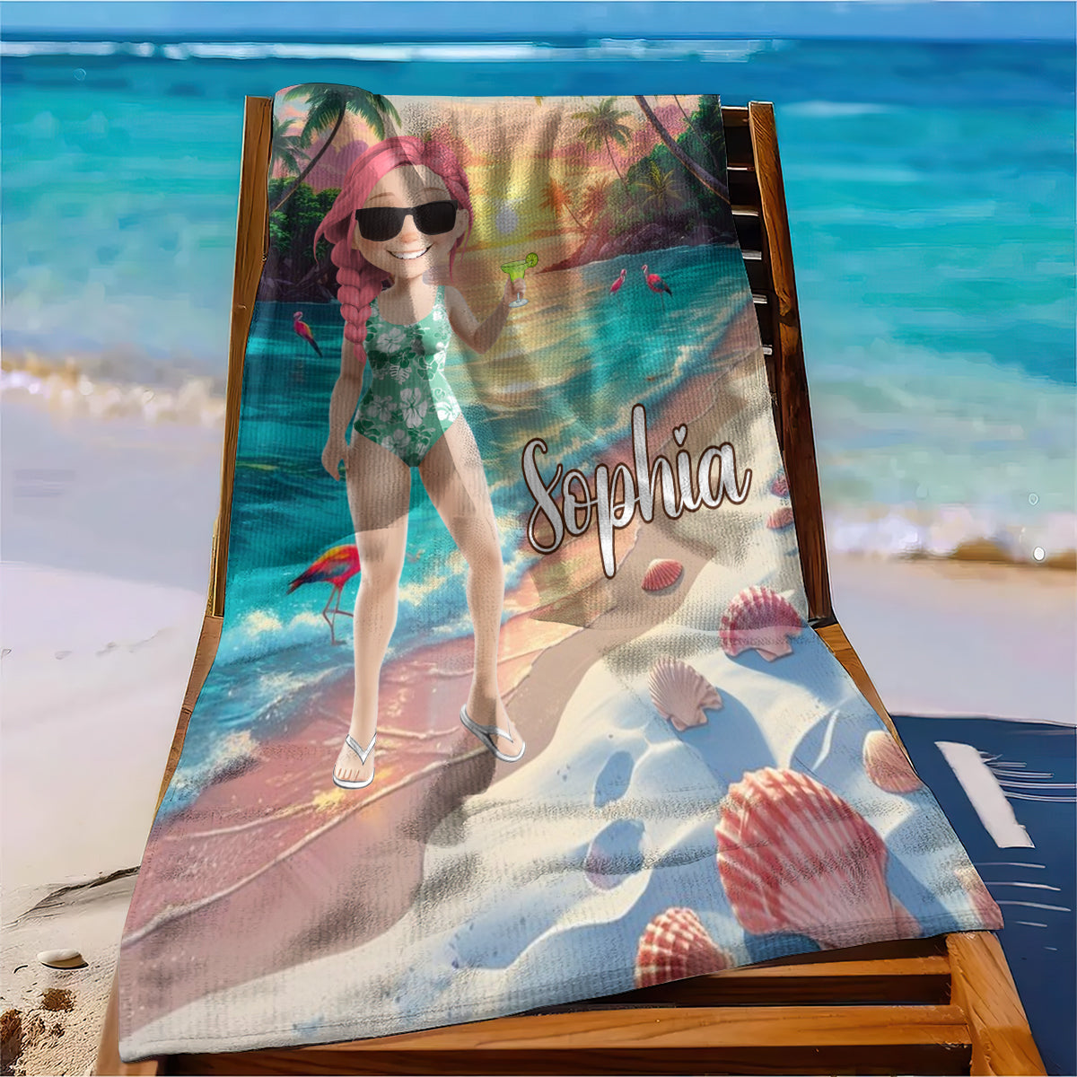 God Says I Am  | Personalized Beach Towel