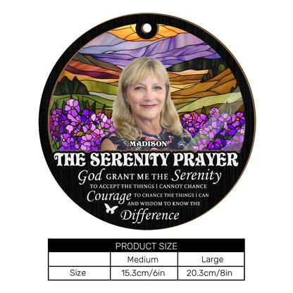 The Serenity Prayer Suncatcher | Personalized Window Hanging Suncatcher JSWHSCPL2369M