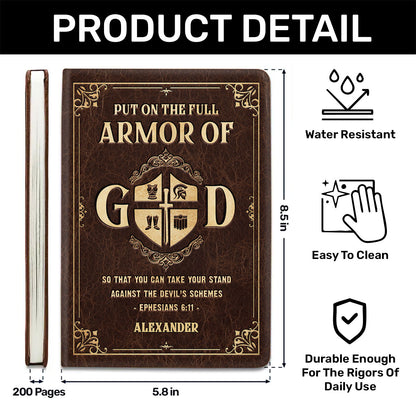 Armor Of God | Personalized Leather Cover Notebook