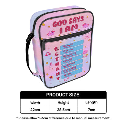 God Says I Am | Personalized Kid's Bible Bag
