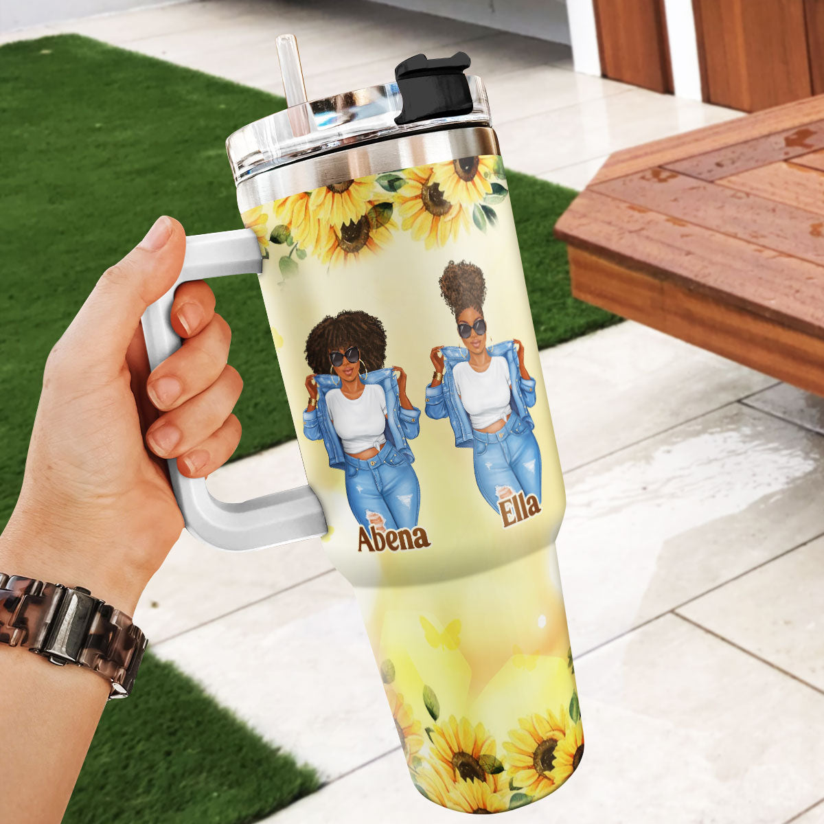 Life Is Better With Sisters | Personalized Stainless Steel Tumbler JSSSTH869
