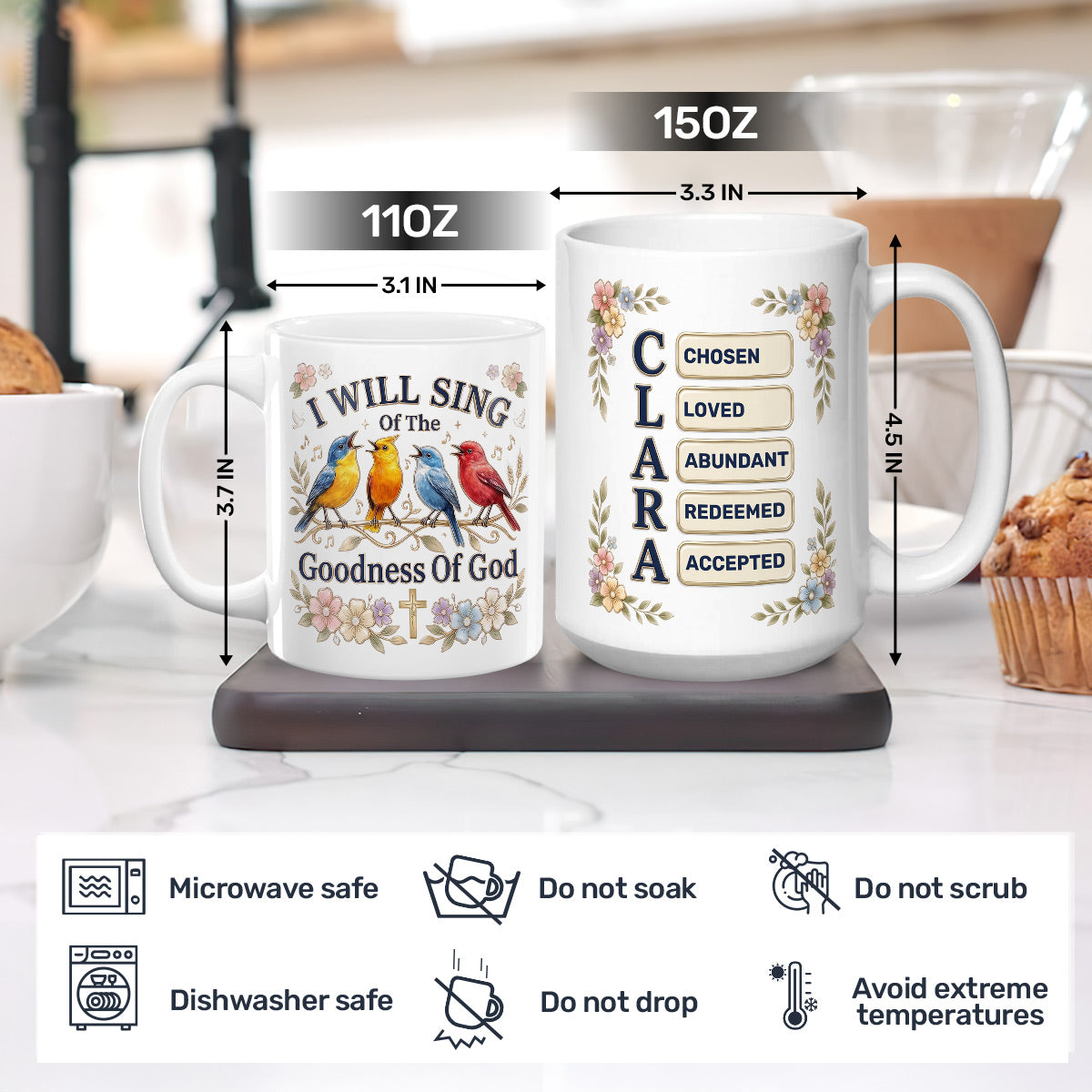 I Will Sing Of The Goodness Of God  | Personalized Ceramic Coffee Mug